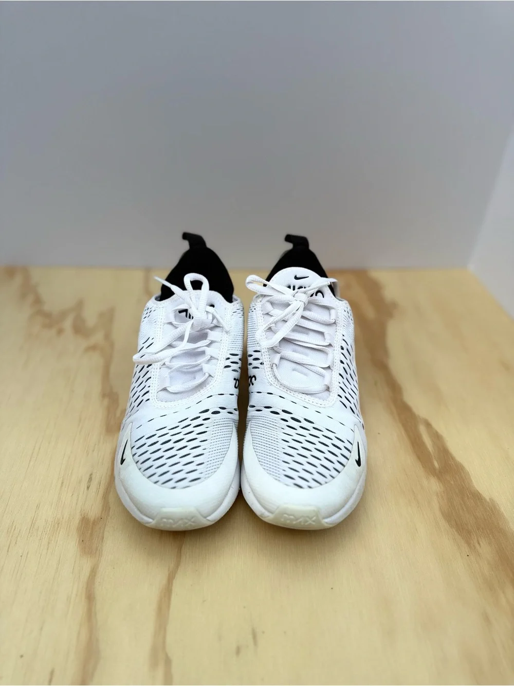 Nike Air Max 270White and Black  Athletic Sneakers